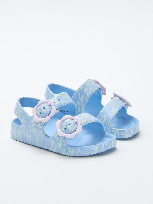 Plastic sandals with floral pattern - Kiabi