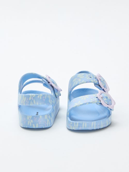 Plastic sandals with floral pattern - Kiabi