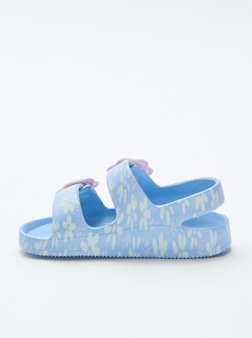 Plastic sandals with floral pattern - Kiabi