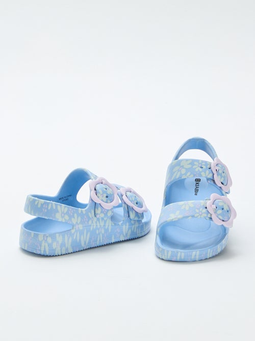 Plastic sandals with floral pattern - Kiabi