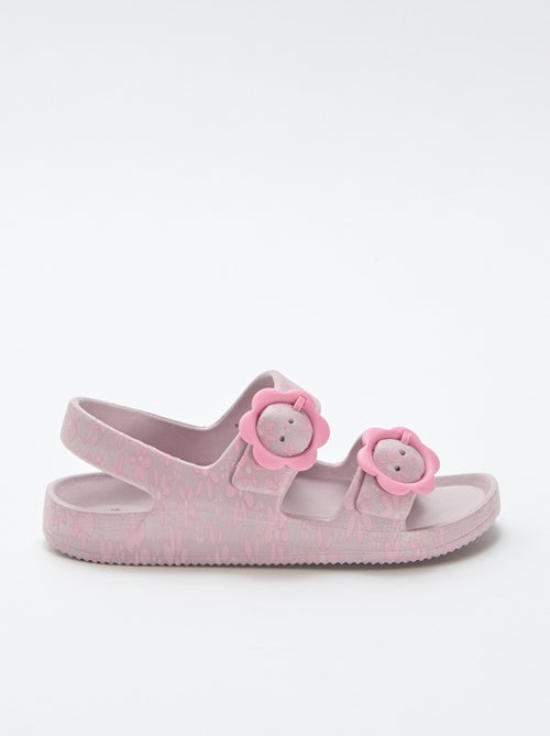 Plastiksandalen mit Blumenmuster - Kiabi