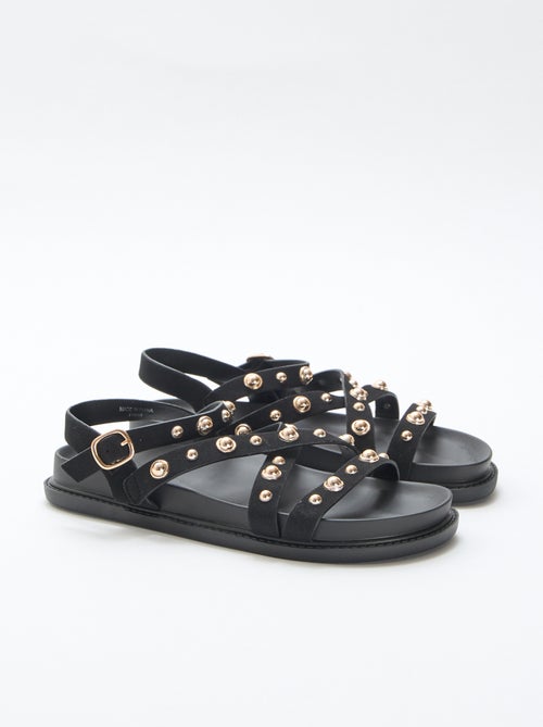 Plateau-Sandalen mit Nietenriemen - Kiabi