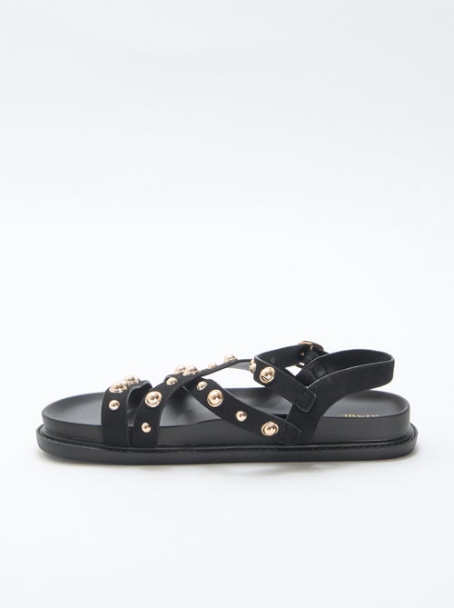 Platform Sandals with Studded Straps - Kiabi