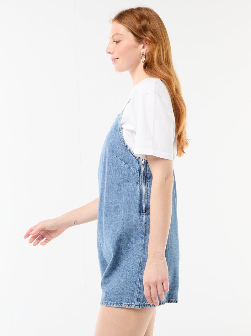Playsuit im Latzhosen-Stil Blau - Kiabi