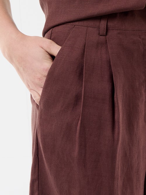 Pleated Wide-Leg Shorts - Kiabi