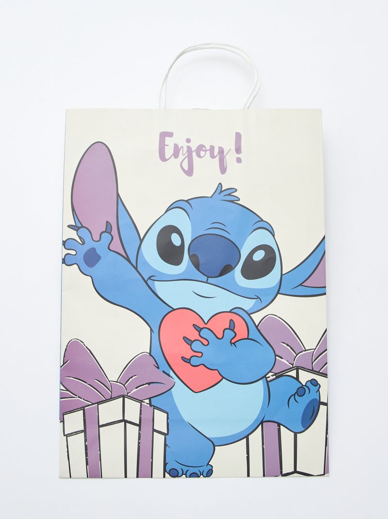 Pochette cadeau 'Stitch' format XL Beige - Kiabi