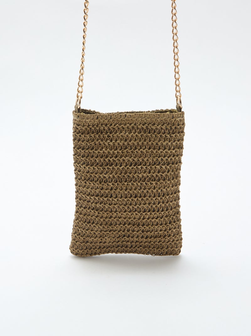 Pochette de téléphone à bandoulière Kaki - Kiabi