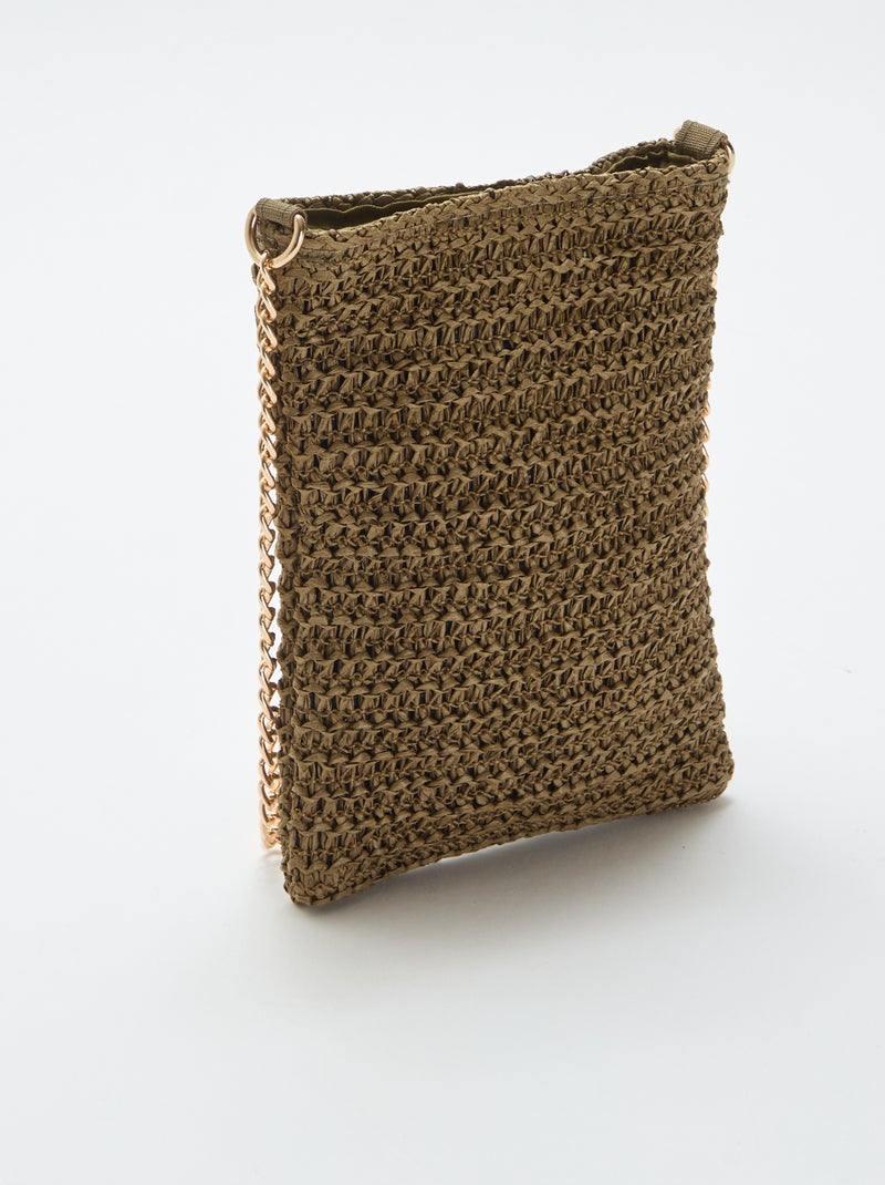 Pochette de téléphone à bandoulière Kaki - Kiabi