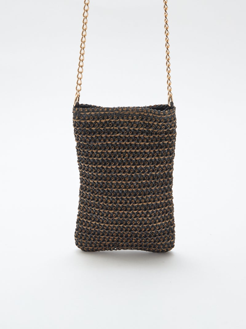 Pochette de téléphone à bandoulière Marron - Kiabi