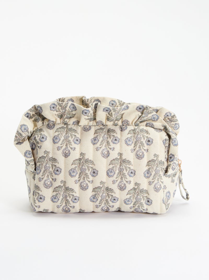 Pochette stampata in tessuto Blu - Kiabi