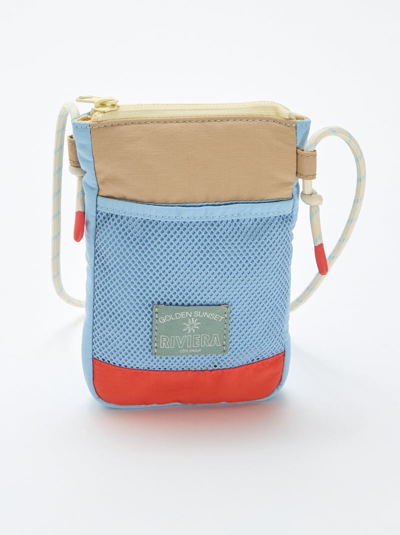 Pochette téléphone en tissu Bleu - Kiabi