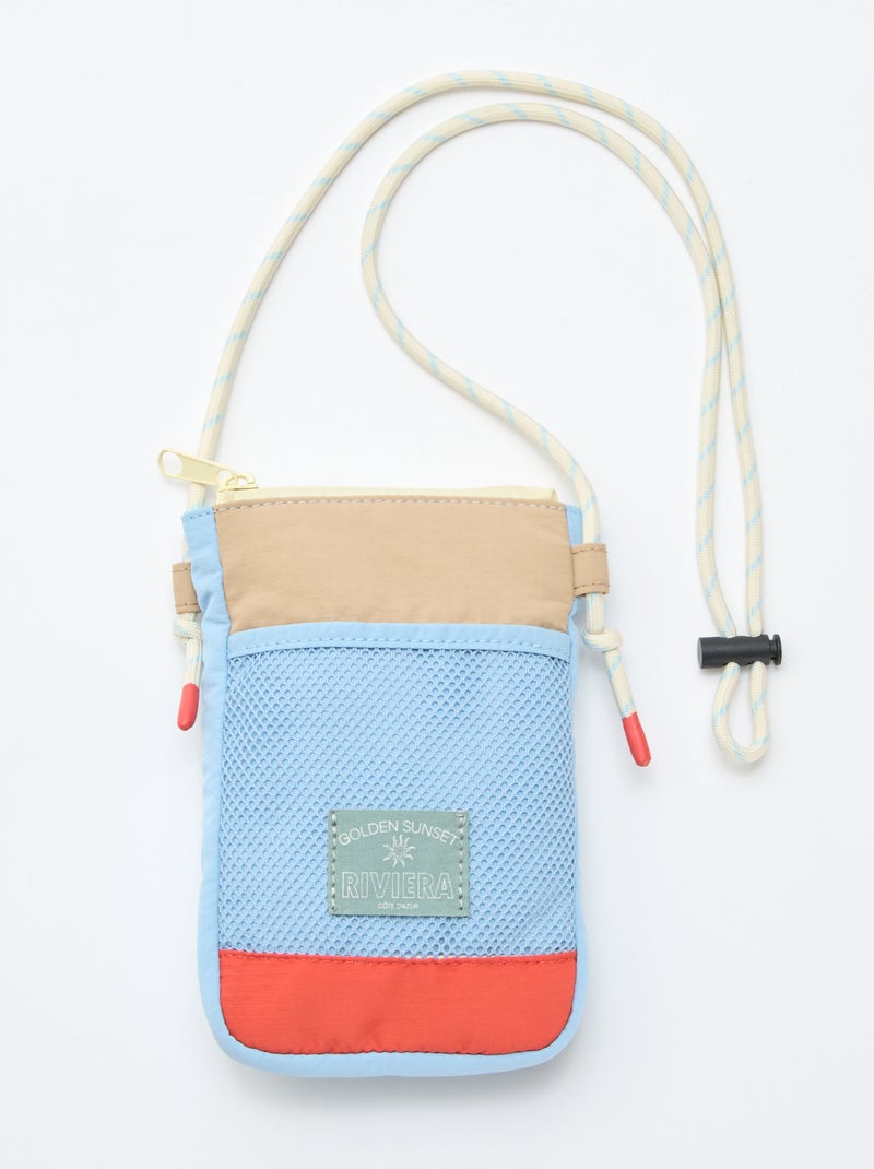 Pochette téléphone en tissu Bleu - Kiabi