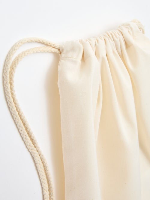 Pochon uni avec cordons - Kiabi