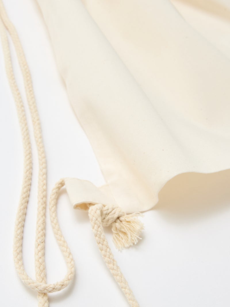 Pochon uni avec cordons Blanc - Kiabi