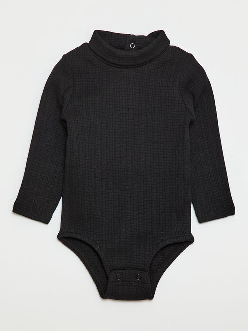 Pointelle Knit Bodysuit with High Neck - Kiabi