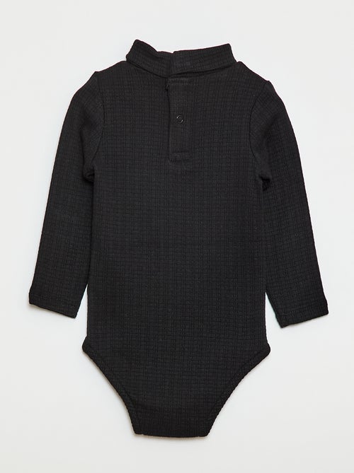 Pointelle Knit Bodysuit with High Neck - Kiabi