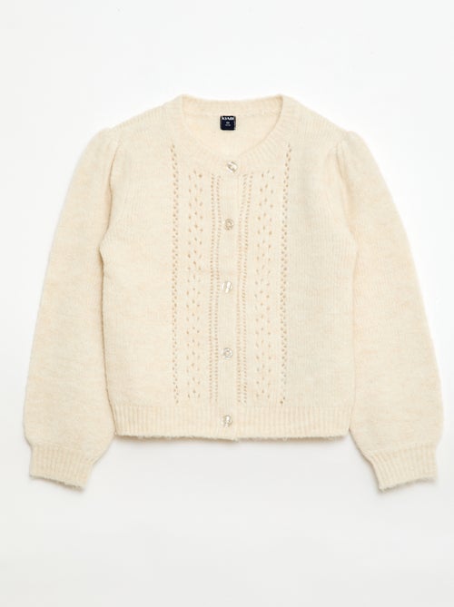 Pointelle Knit Cardigan - Kiabi Pointelle Knit Cardigan - Kiabi