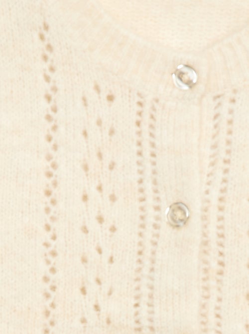 Pointelle Knit Cardigan - Kiabi Pointelle Knit Cardigan - Kiabi