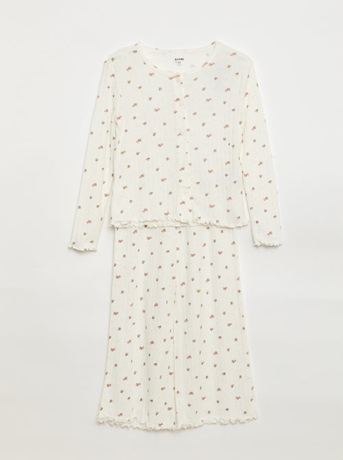 Pointelle Knit Pajama Set - 2 pieces - Kiabi