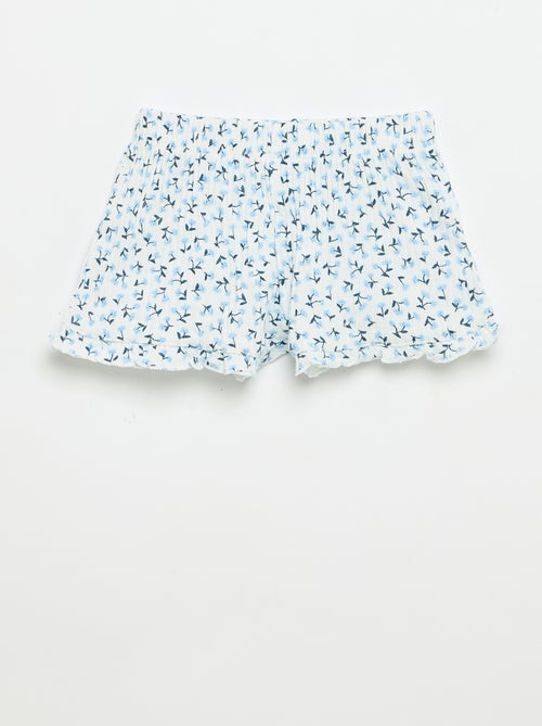 Pointelle Knit Shorts and Tank Top Set - Kiabi