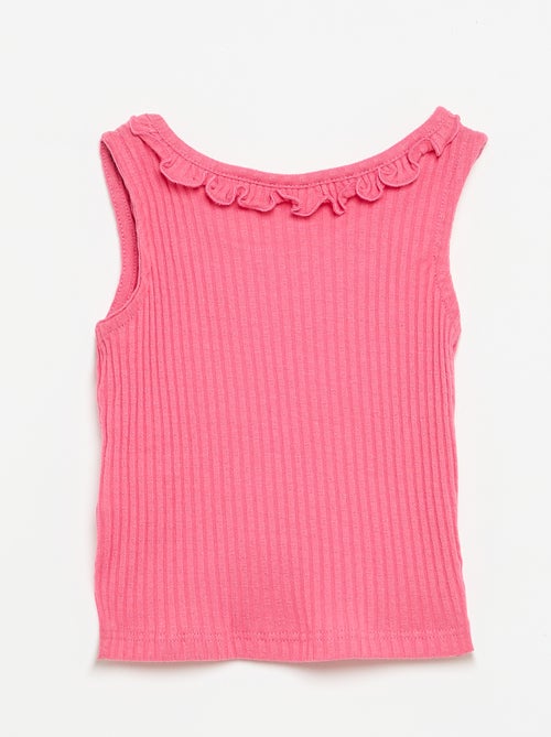 Pointelle knit shorts and tank top set - Kiabi