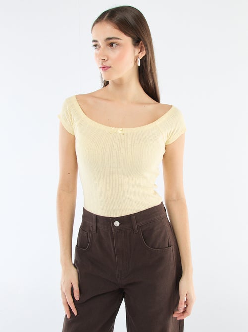 Pointelle Knit T-shirt - Kiabi