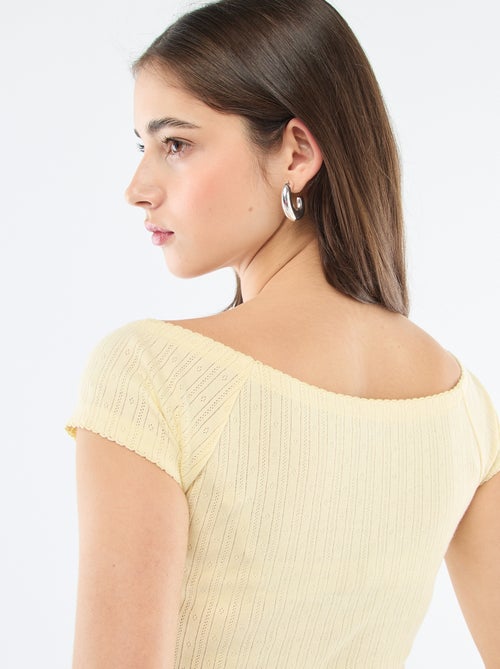 Pointelle Knit T-shirt - Kiabi