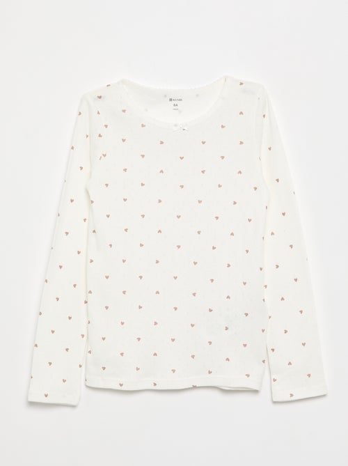 Pointelle knit T-shirts - Pack of 2 - Kiabi