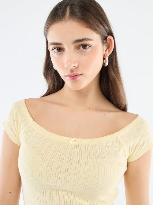 Pointelle-Strick-T-Shirt - Kiabi