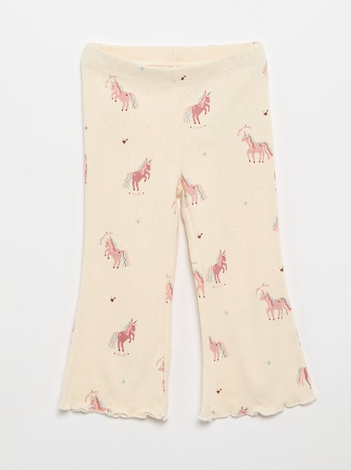 Pointelle-Strick-T-Shirt und Hose – 2-teilig - Kiabi Pointelle-Strick-T-Shirt und Hose – 2-teilig - Kiabi