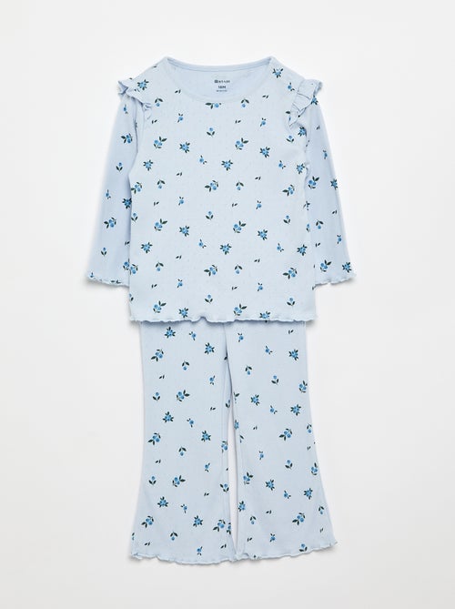 Pointelle-Strick-T-Shirt und Hose – 2-teilig - Kiabi Pointelle-Strick-T-Shirt und Hose – 2-teilig - Kiabi