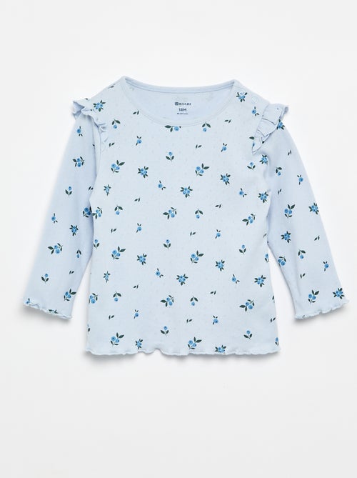 Pointelle-Strick-T-Shirt und Hose – 2-teilig - Kiabi Pointelle-Strick-T-Shirt und Hose – 2-teilig - Kiabi