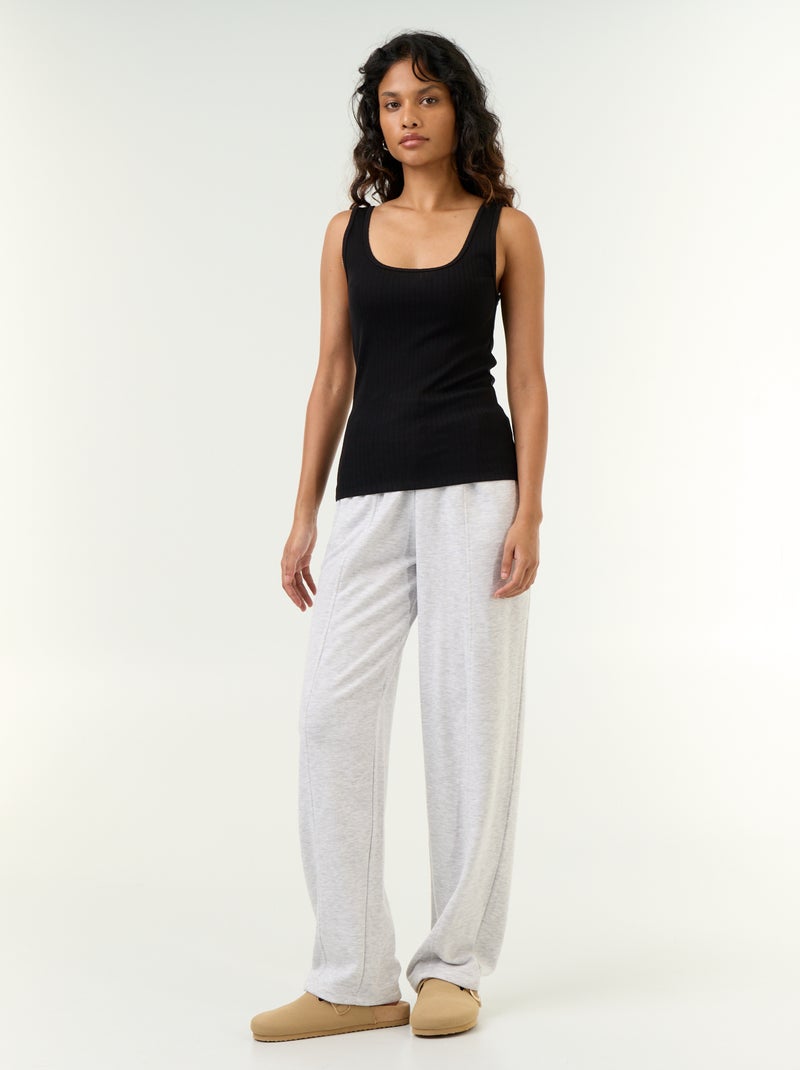 Pointelle Tank Top Black - Kiabi