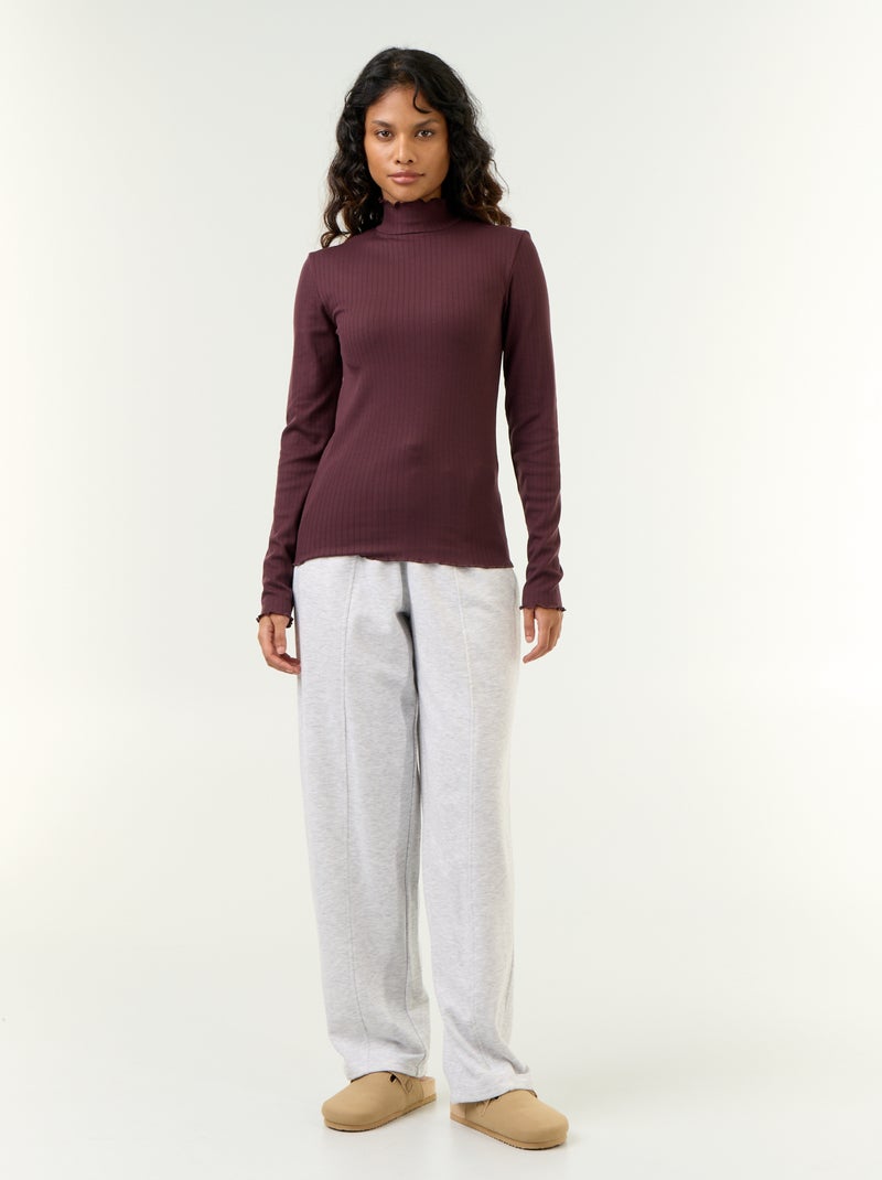 Pointelle-Unterziehshirt Violet - Kiabi