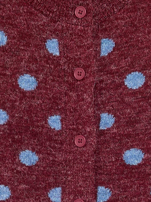 Polka Dot Long-Sleeved Cardigan - Kiabi