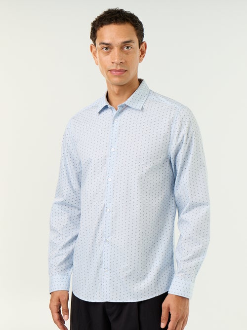 Polka Dot Straight/Regular Fit Shirt - Kiabi Polka Dot Straight/Regular Fit Shirt - Kiabi