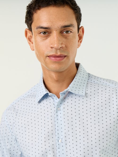 Polka Dot Straight/Regular Fit Shirt - Kiabi Polka Dot Straight/Regular Fit Shirt - Kiabi