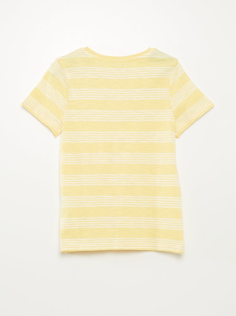 Polo à col tunisien JAUNE - Kiabi