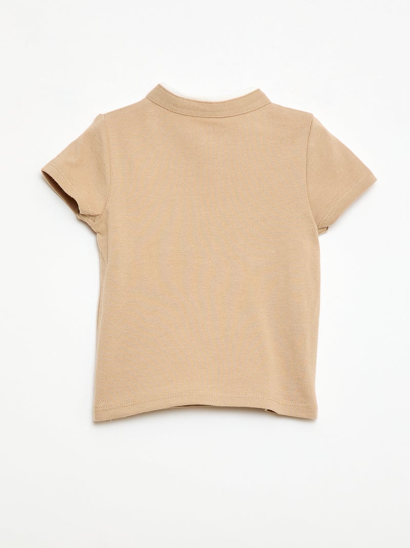 Polo à manches courtes Beige - Kiabi