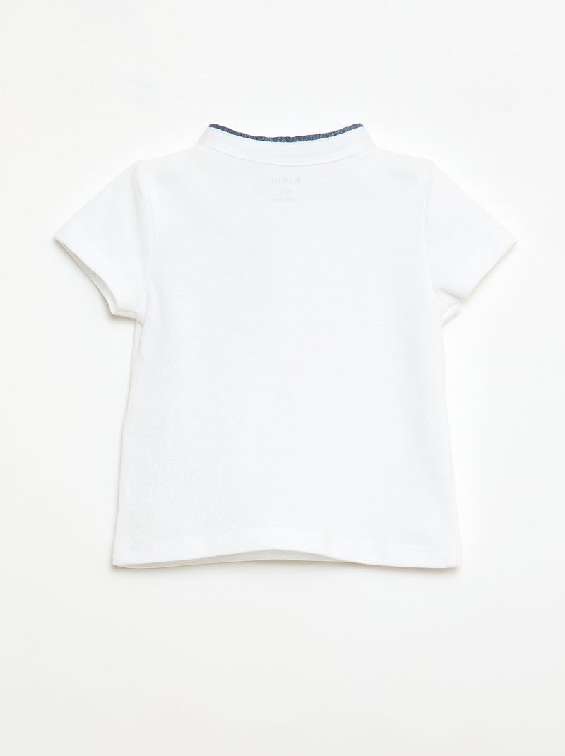 Polo à manches courtes Blanc - Kiabi