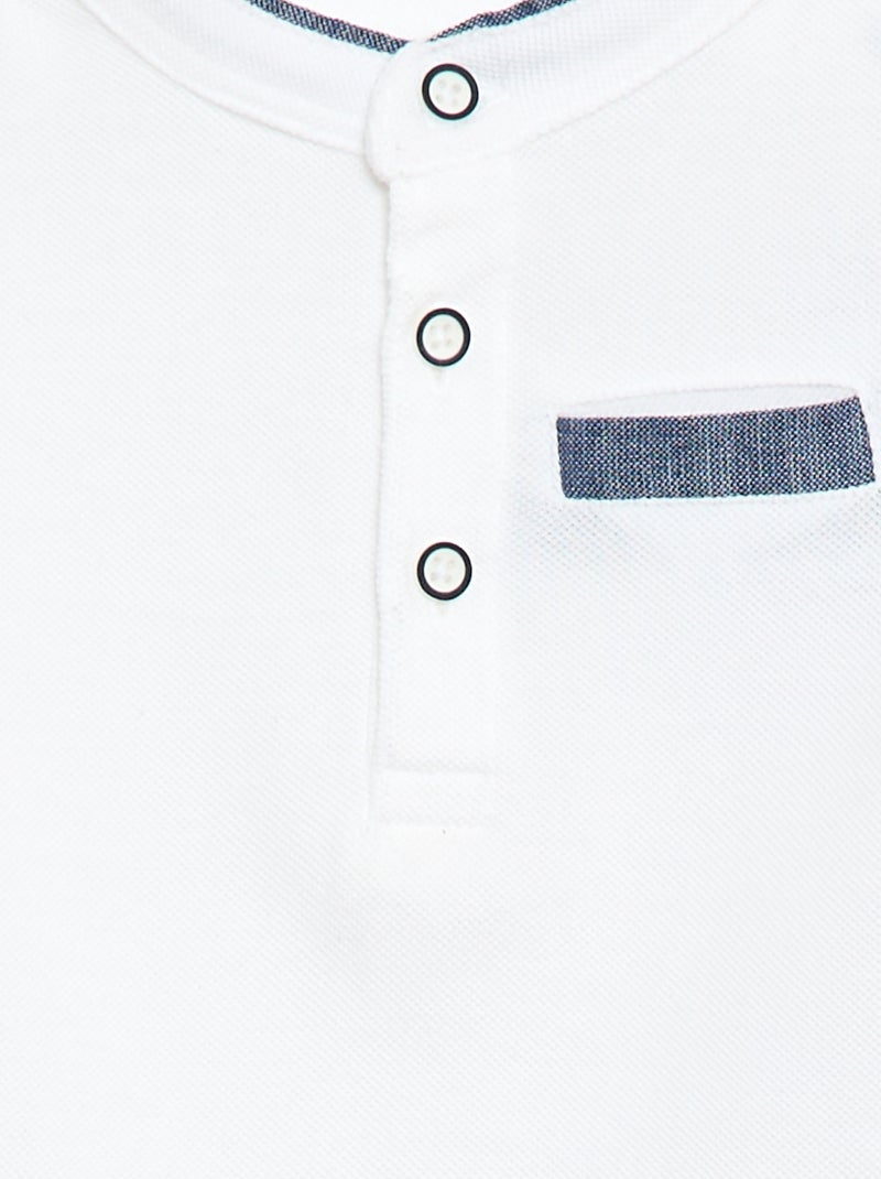Polo à manches courtes Blanc - Kiabi
