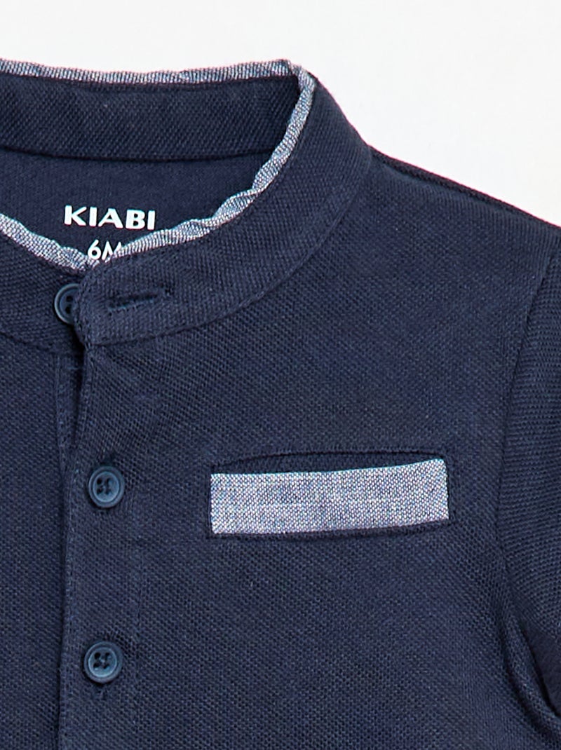 Polo à manches courtes Bleu - Kiabi