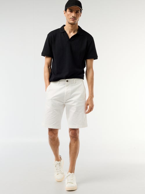 Polo à manches courtes et matière en nid d'abeilles - Kiabi