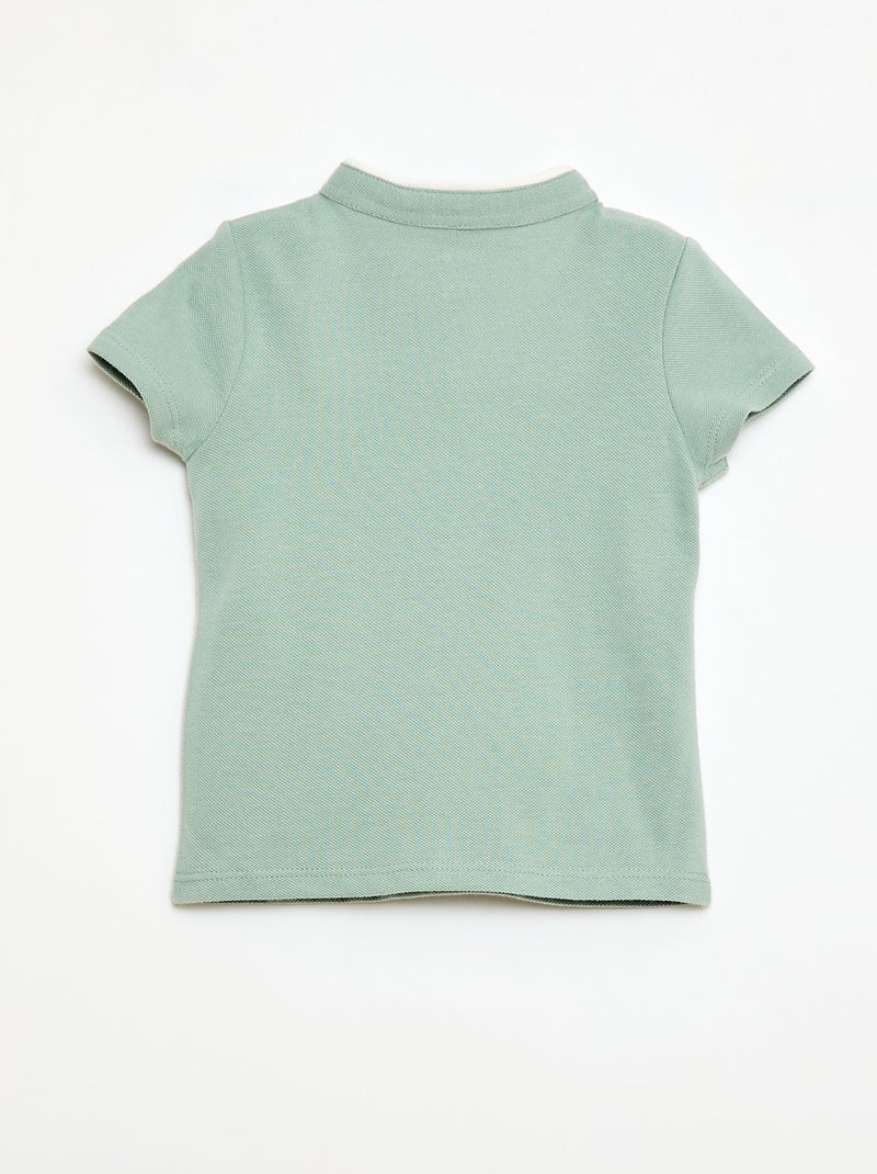 Polo à manches courtes Vert - Kiabi