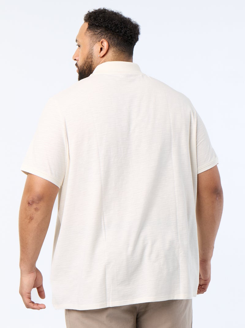 Polo a maniche corte tinta unita Bianco - Kiabi