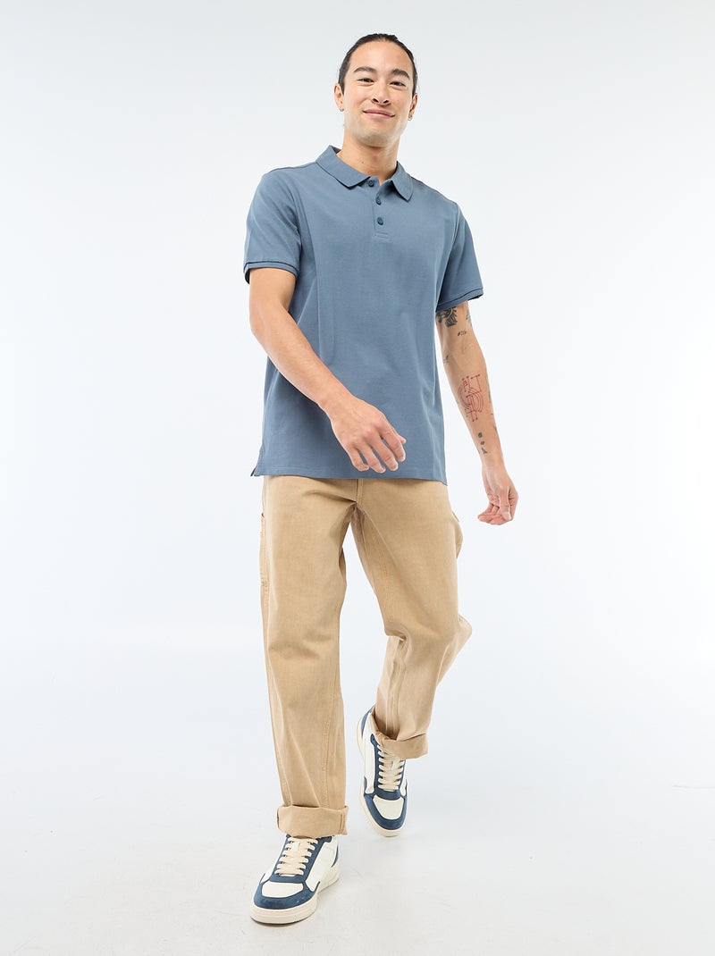 Polo aus Baumwoll-Piqué Blau - Kiabi