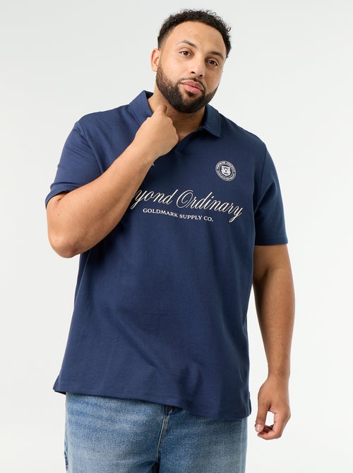 Polo aus Jersey-Strick mit kurzen Ärmeln - Kiabi