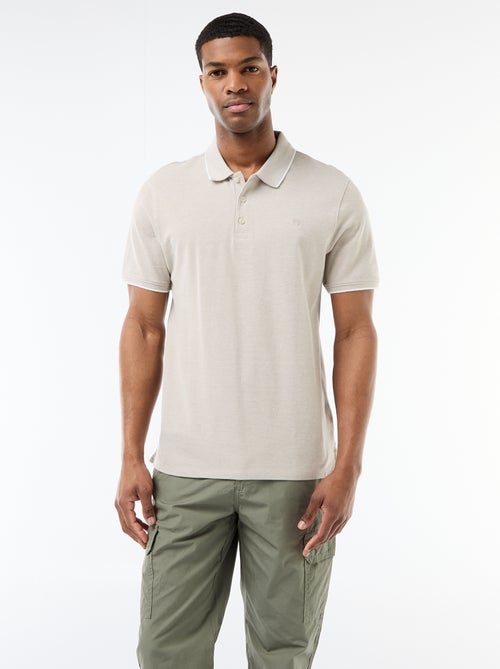 Polo avec broderie sur poitrine - Kiabi