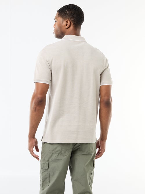 Polo avec broderie sur poitrine - Kiabi