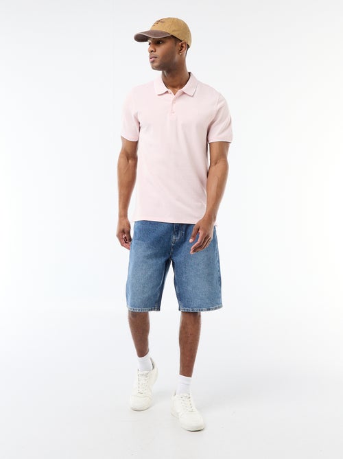 Polo avec broderie sur poitrine - Kiabi